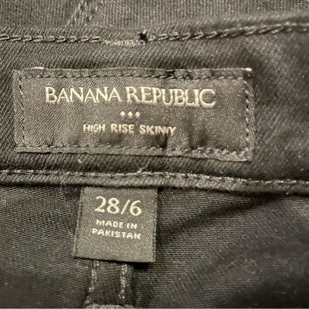 Banana Republic High Rise Skinny Black Jeans. Size 6/28 - Picture 4 of 6